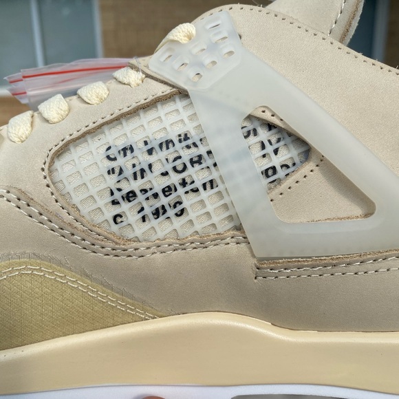 Off White Sail Jordan Retro 4 - Picture 5 of 15